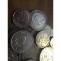 WOW!!! HUGE LOT OF 640g 80% SILVER COINS$$$$ CRAZY R1 START!!!
