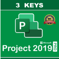 Microsoft Projects 2019 Pro | 3 X KEYS | Project 2019 | Microsoft | Project | 2019 | Professional
