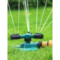 BURRAAQ TRADING 1pc Rotatable Garden Irrigation Sprinkler, Dark Green Plastic Fully Automatic Rotary