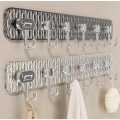 Self-Adhesive Wall Hooks Punch-Free Storage Hanger with 6 Hooks