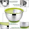 5 Pcs Salad Bowl with Cover the bottom of silica gel