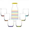 LAV 7 Piece Water glasses and bottle Set