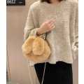 Women Plush Bag Faux Rabbit Fur Clip Bag