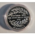 1993 Mandela Honoured with the Nobel Peace Price, Silver Plated