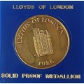 1986 United Kingdom  Lloyds of London Commemorative coin (Solid Proof)