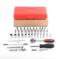46 Pack 1/4 Inch Auto Parts Tools Auto Repair Tool Set Ratchet Wrench Combo Tool Kit