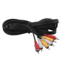 1.5M 3 RCA Male-To-Male Audio And Video Cable DVD Set-Top Box Connected To TV