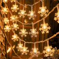 5M Snowflake Warm White String Lights Extended