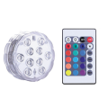 10LED RGB Submersible Waterproof Swimming Pool Wedding Party Vase Light Scenic Light with Remote Con