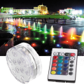 10LED RGB Submersible Waterproof Swimming Pool Wedding Party Vase Light Scenic Light with Remote Con