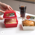 Portable Square Hamburger Box Lunch Box