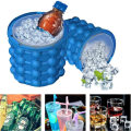 Portable Ice Bucket Silicone Ice Cube Ice Maker Mold Cube Tray