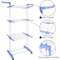 Three-layer Rolling Foldable Clothes Drying Rack