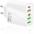 5-Port Cell Phone Charger, 65W USB C Charger, Compatible GaN Technology Fast Charging Charger