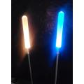 7 Colour Changing RGB Solar Powered Frosted Rod Garden Light 2pcs