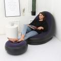 Portable Comfortable Inflatable Sofa Furniture Recliner Sofa with Footstool