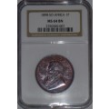 1898 ZAR NGC MS64 BN pennie penny