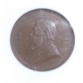 1892 ZAR Anacs MS61 BRN pennie penny