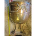 Large brass urn