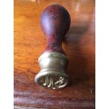 Wax seal with brass and wooden handle