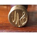 Wax seal with brass and wooden handle