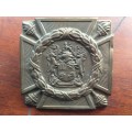 WW2 death plague brass plate with republic coat of arms (minus wood shield)