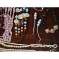 Costume Jewelry - Ten Pieces Assorded Beaded Necklaces