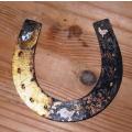 Bootman Lager - Cast Iron Horse shoe painted gold
