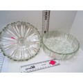 Round CUT GLASS bowl with lid
