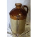 VINTAGE CERAMIC FLAGON WITH THREADED STOPPER