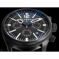 Panzera Flieger 46 quartz chronograph men`s watch - as new
