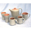 6 PIECE PART POOLE COFFEE SET - Peach Bloom & Seagull (1950's-1968)