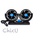 12V 4 inch 360 Degree Rotatable Double Car Cooling Fan / Powerful Quiet Ventilation Electric Fans
