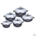 Elegant 10 Dessini Piece Die Cast Aluminium Non Stick Cookware Set