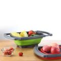Folding Drain Basket/Sink Strainer/Collapsible Colander/Kitchen Fruit & Vegetable Washing Basket