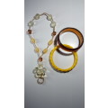Costume Jewellery Necklace & 2 x Bangles