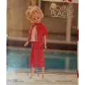 GOING PLACES - FOR 30 cm SINDY VINTAGE FASHION DOLL- A SMART SUIT FOR SINDY - FULL SIZE PATTERN