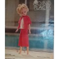 GOING PLACES - FOR 30 cm SINDY VINTAGE FASHION DOLL- A SMART SUIT FOR SINDY - FULL SIZE PATTERN