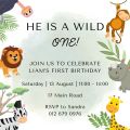 Safari animal birthday invitation 4 printable editable invite template