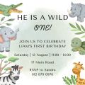 Safari animal birthday invitation 2 printable editable invite template
