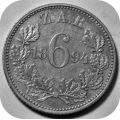 Top Grade ZARs:  Lustrous 1894 Sixpence 6d in EF!!