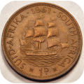 Top Grade SA Union: 2x 1951 Penny 1d in EF below R40!  Bid per coin.