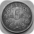 Top Grade ZARS: The 1892 Sixpence 6d in EF!!