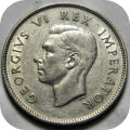 Top Grade SA Union:  Lustrous 1944 Florin 2 Shillings in EF!