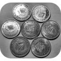 Top Grade RSA :  7 x 1961 2 ½ c tickeys in A/UNC!  Bid per coin.