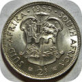 Bargain SA Union: Lustrous 1955 2 Shillings 2/- in A/UNC!