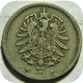 1875 5 Pfennig Germany Deutsch Reich