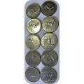 Winskoop RSA: 10 x Nickel R1 munte onder R25 stuk!