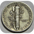 USA 1 Mercury 90% Silver Dime coin of 1939