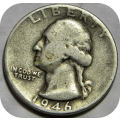 USA 90% Silver Quarter Dollar of 1946